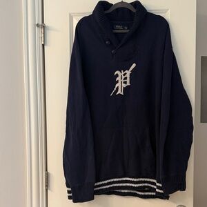 Polo Ralph Lauren Navy Sweater with White Logo